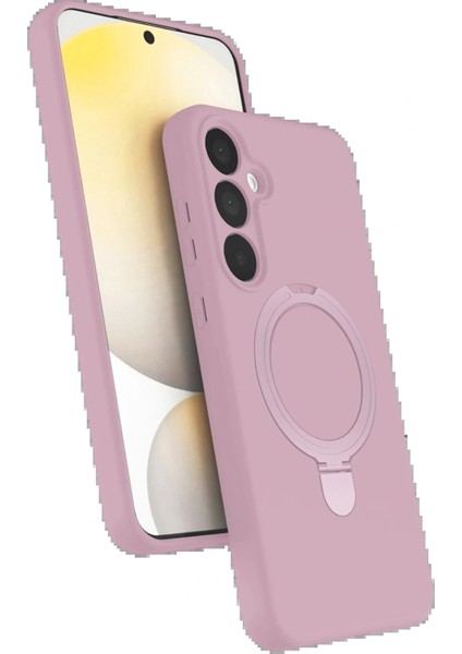 Samsung Galaxy A55 5g Regal Magsafe Standlı Kapak - Açık Pembe