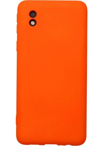 Samsung Galaxy A01 Core Kılıf Nano Içi Kadife Silikon - Turuncu