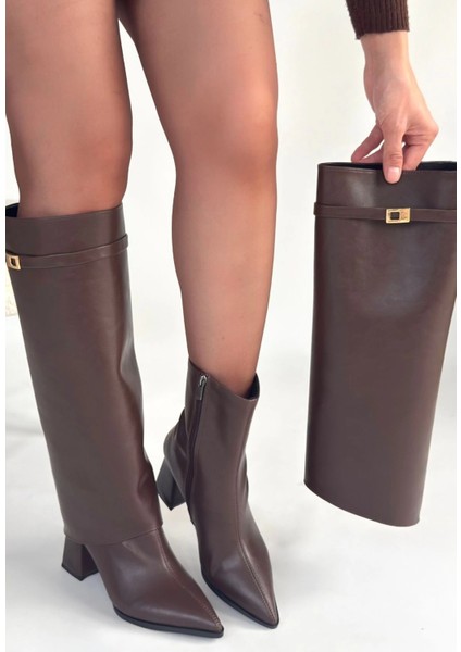 Jike Kahverengi Cilt Tak Çıkar Çizme modelleri