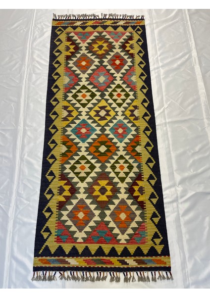 El Dokuma Afgan Kilim Yün Kök Boya