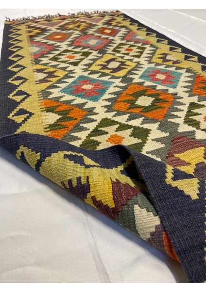 El Dokuma Afgan Kilim Yün Kök Boya