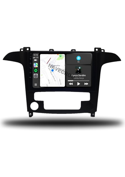 Ford S Max Uyumlu Android Multimedia Gerçek 4/64 Kablosuz Carplay Geri Görüş Kameralı