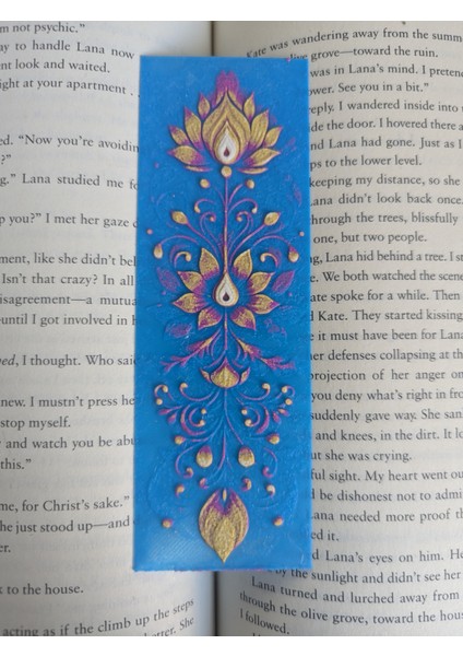 Rangoli Kitap Ayracı #4 (Lotus ve Lambalar) modelleri