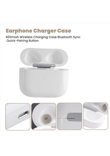 Için Kulaklık Şarj Cihazı 3 Şarj Kılıfı 600MAH Kablosuz Şarj Kılıfı Bluetooth Sync Hızlı Eşleme Düğmesi (Yurt Dışından) fırsatları