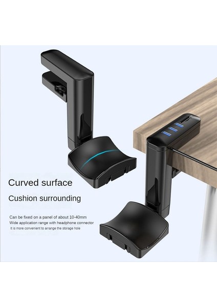 Kulaklık Braketi Döner Monte Pcheadset Ekran Standı Tutucu USB Bağlantı Noktaları ile Masa Kulaklıkları Askı Kancası (Yurt Dışından) fırsatları