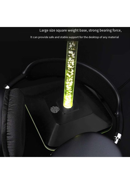 Kulaklık Tutucu Ortam Işık Pikap Aydınlatma Askı Head Band Stand Oyun Kulaklık Kulaklık Tutucu Siyah (Yurt Dışından) modelleri