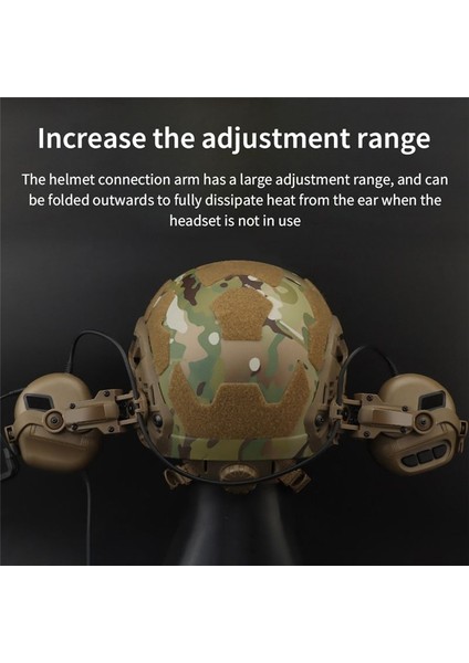 Kulaklık Ray Montaj Braketi 360 ° Dönme Kulaklıklı Kask Kılavuzu Adaptörü Ops Çekirdek Arc ve Team Wendy Rail-B Için Uyum (Yurt Dışından) modelleri