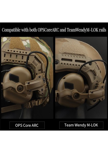 Kulaklık Ray Montaj Braketi 360 ° Dönme Kulaklıklı Kask Kılavuzu Adaptörü Ops Çekirdek Arc ve Team Wendy Rail-B Için Uyum (Yurt Dışından) indirimleri