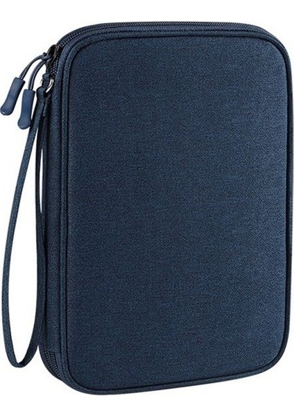 Electronics Organizer Seyahat Seyahat Kordonu Organizatör Kılıfı Kompakt Aksesuar Çantası - Lacivert (Yurt Dışından)
