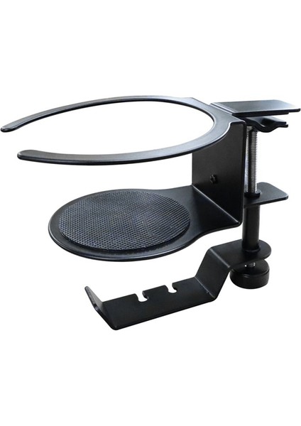 2 Arada Elverişli Kulaklık Standı 360 Dönen Kulaklık Kupası Tutucu Duvar Hook Montaj Kulaklıkları Stand Ekran Siyah (Yurt Dışından)