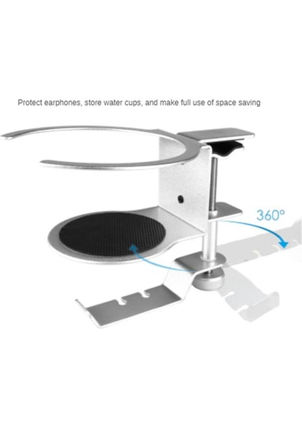 2 Arada Elverişli Kulaklık Standı 360 Dönen Kulaklık Kupası Tutucu Duvar Hook Montaj Kulaklıkları Stand Ekran Siyah (Yurt Dışından) fiyatları