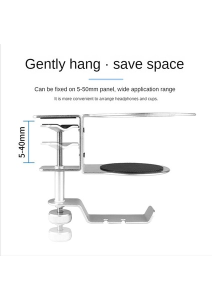 2 Arada Elverişli Kulaklık Standı 360 Dönen Kulaklık Kupası Tutucu Duvar Hook Montaj Kulaklıkları Stand Ekran Siyah (Yurt Dışından) modelleri