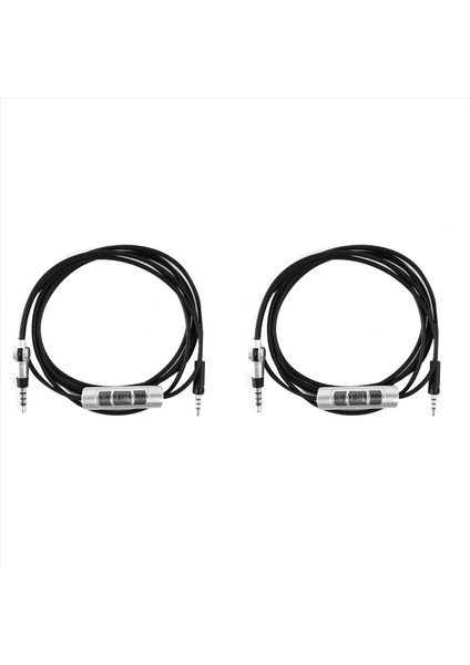 Momentum Kulaklıkları Için 2x Yedek Ses Kablosu Bluetooth Kordon Kulaklıkları Mikrofon Remoter-Black ile Ses Kablosu (Yurt Dışından)