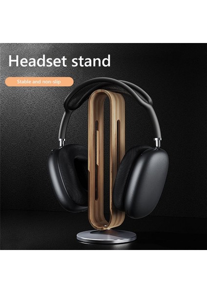 Kulaklık Tutucu Anti-Çizgi Standı Bambu Ahşap Alüminyum Kulaklık Tutucu Masaüstü Sanat Ekran Depolama Braketi Montaj-A (Yurt Dışından) fiyatları