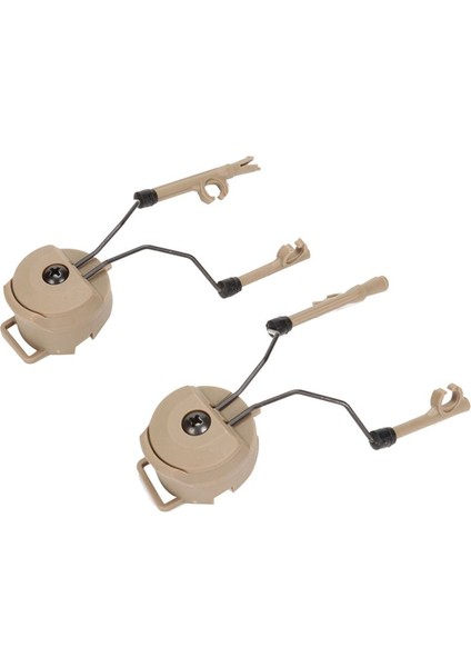Kask Hızlı Demiryolu Montajlar Kulaklık Raylı Adaptör Kulaklık Tutucu Seti Kask Rayı Süspansiyon Braketi Kask Aksesuarları-Khaki (Yurt Dışından)