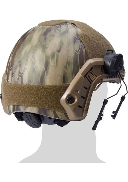 Kask Hızlı Demiryolu Montajlar Kulaklık Raylı Adaptör Kulaklık Tutucu Seti Kask Rayı Süspansiyon Braketi Kask Aksesuarları-Khaki (Yurt Dışından) indirimleri