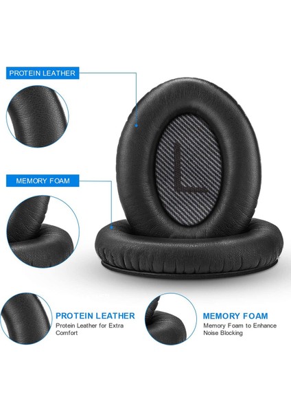 Sessiz Konfor Için Yedek Earpad 35 (QC35) ve Quietcomfort 35 Iı (QC35 Iı) Kulaklıklar (Siyah) (Yurt Dışından) indirimleri