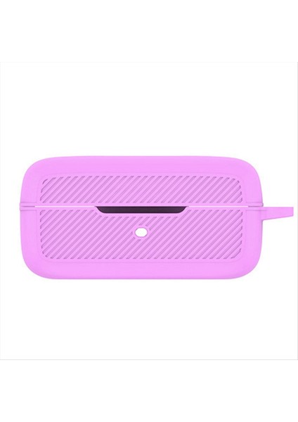 Earfun Air Pro 3 Şok Geçirmez Silikon Kablosuz Mavi Diş Kulaklık Koruyucu Kapak Kanca Mor ile Silikon Kasa (Yurt Dışından)