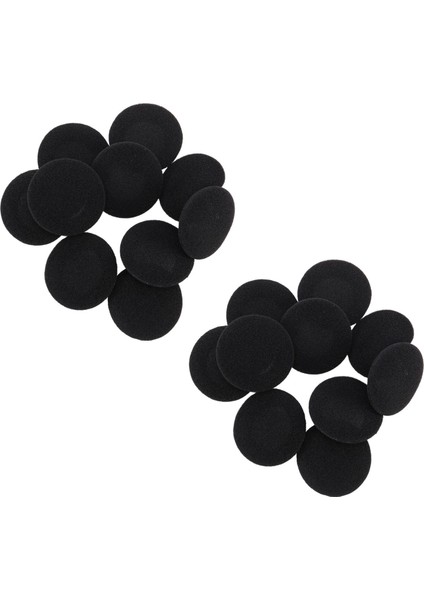 20 Adet Sünger Koruyucu Önlemler Kulaklık Için Yumuşak Siyah Kulak Kapağı Yastığı 5cm (Yurt Dışından)