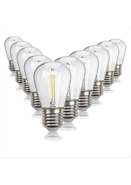 10 Adet Paramparça Geçirmez LED Dize Işıkları Sıcak Beyaz 2700K E27 Base Su Geçirmez Kapalı Dış Mekan Kullanımı (Yurt Dışından) fiyatları