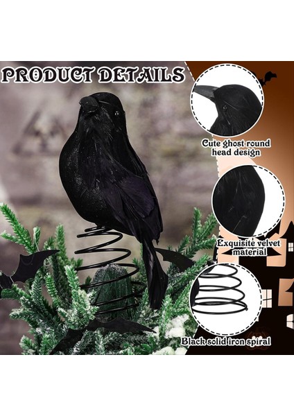 Cadılar Bayramı Mini Ağacı Topper Spooky Cadılar Bayramı Ağaç Süsleri Minyatür Noel Treetops Süsler Parti Için (Yurt Dışından) fırsatları