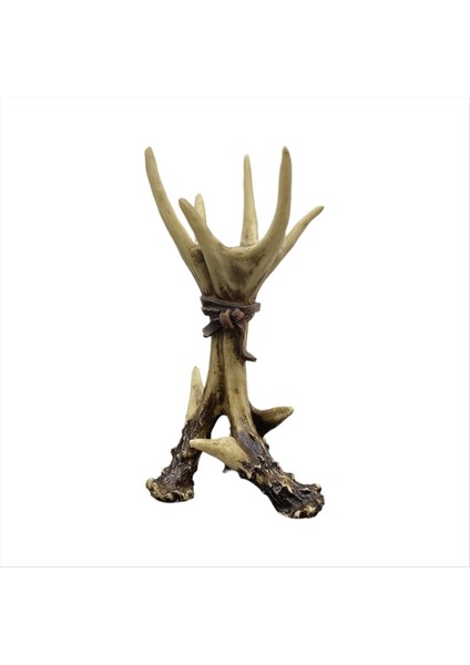 Vintage Candlesticks Reçine Hayvan Şam Tutucu Boynuzları Geyik Heykel Ev Dekoru Oturma Odası Şömine Noel Decoratory (Yurt Dışından)