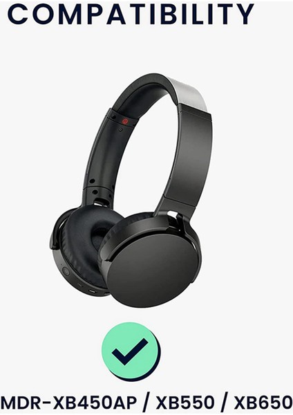 4pcs So -Ny Mdr -XB450AP / XB550 / XB650 Için Uyumlu Yedek Kulak Pedleri - Kulaklıklar Için Ayarlanmış Earpads - Siyah (Yurt Dışından) fiyatları