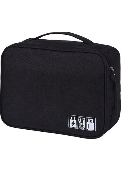 Taşınabilir Kablo Depolama Çantası Su Geçirmez USB Veri Hattı Şarj Cihazı Fişi Organizasyon Seyahat Organizatör Gri (Yurt Dışından) modelleri