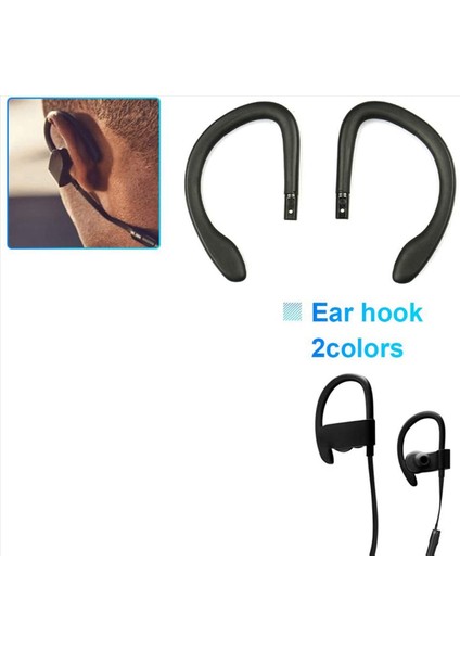 2x Earhook Yedek Earbud Uçu Kablosuz Spor Döngü Klips Kupa Kancaları Powerbeats Için Onarım Parçaları 3 Pb3 Siyah (Yurt Dışından) modelleri