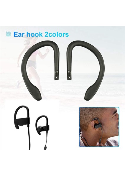 2x Earhook Yedek Earbud Uçu Kablosuz Spor Döngü Klips Kupa Kancaları Powerbeats Için Onarım Parçaları 3 Pb3 Siyah (Yurt Dışından) fırsatları
