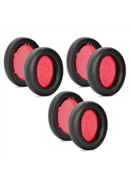 6x Kulak Yastığı Köpük Kapak Kulak Padleri Anker Sesli Yaşam Için Yumuşak Yastık Q10 / Q10 Bluetooth Kulaklıklar (Kırmızı) (Yurt Dışından)