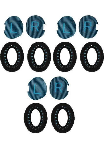 3x Yedek Earpads Kulak Ped Köpük Kulak Pad Bellek Köpük Boz Ae2-W Kulaklıklar Için Siyah ve Mavi (Yurt Dışından)