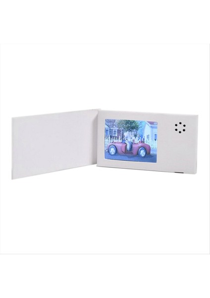 128MB 2.4inch Doğum Günü Beyaz Video Kitap Kartı LCD Davet Müzik Tebrik Kartı Yükle Video LCD Tebrik Kartı (Yurt Dışından)