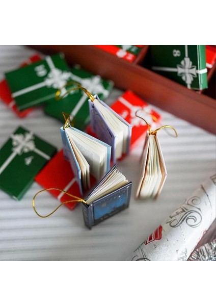 Mini Kitap Süsleme Advent, Kitap Aşık Leri Takvimi, Noel Kitapları Geri Sayım Takvimi, Tatil Süslemeleri 2 Pcs (Yurt Dışından) fırsatları