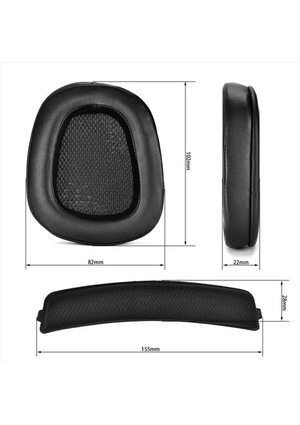 10PAIR Köpük Kulak Pedleri Logitech Için Deri Earpad G933 G935 G633 / G 933 G 935 G 633 Artemis Kulaklıkları (Yurt Dışından) modelleri