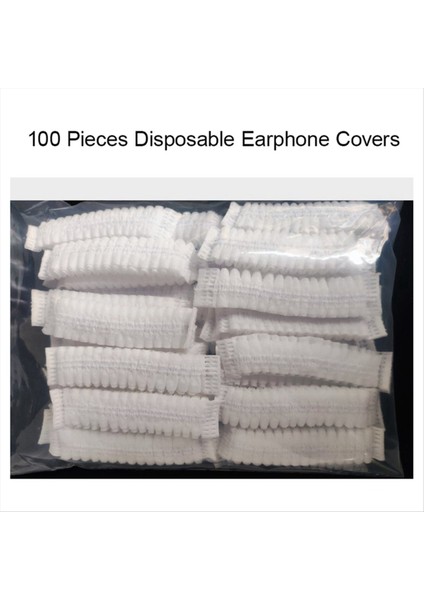 100PCS/SET Gaming Cafe Tek Kullanımlık Kulaklık Kapağı Dokuma Olmayan Kafa Bandı Toz Geçirmez Ter Getirmez Kulaklık Beyaz (Yurt Dışından)