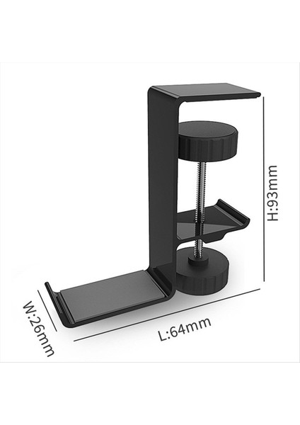 Klipsli Kulaklık Tutucu Z20 Klipsli Askı Hook Kulaklık Evrensel Askı Metal Masaüstü Tezgah Kancalar Siyah (Yurt Dışından) fırsatları