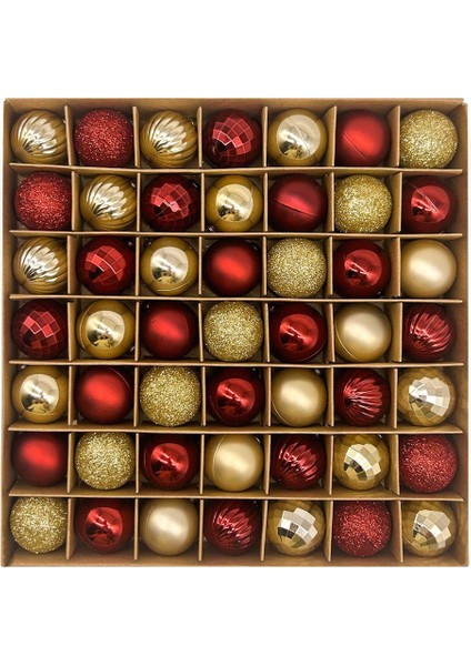 49 Paket Noel Top Süsleri Ağaç Süslemeleri 1.18 &quot;parçalanmamış Küçük Asılı Toplar (Yurt Dışından)