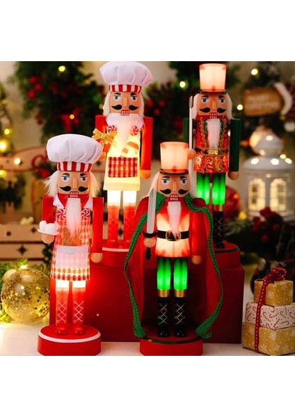 Fındıkkıran Noel Dekorasyonları Işıklı Fındıkkıran Asker Masa Masa Süsleri Noel Için Koleksiyon (Yurt Dışından) modelleri