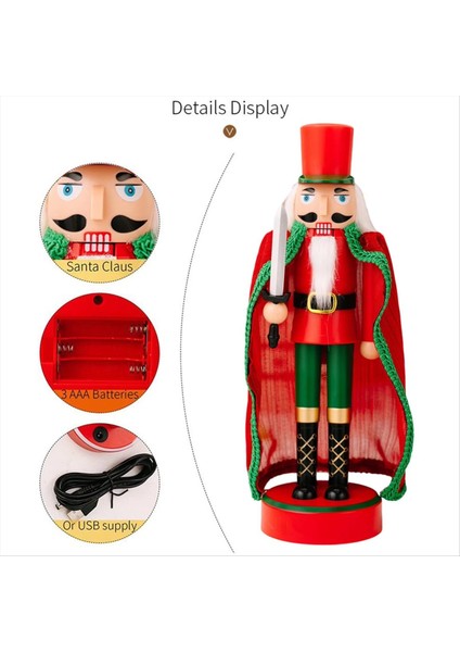 Fındıkkıran Noel Dekorasyonları Işıklı Fındıkkıran Asker Masa Masa Süsleri Noel Için Koleksiyon (Yurt Dışından) indirimleri