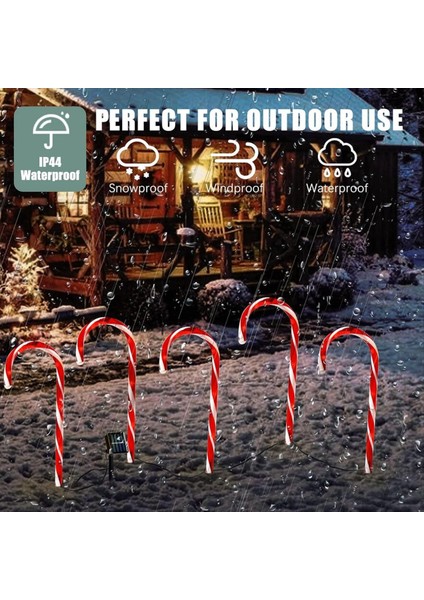 Güneş Noel Şeker Kamışı Işıkları, Açık Noel Süslemeleri, Su Geçirmez Yol Işıkları, Bahçe Işıkları (Yurt Dışından) fırsatları