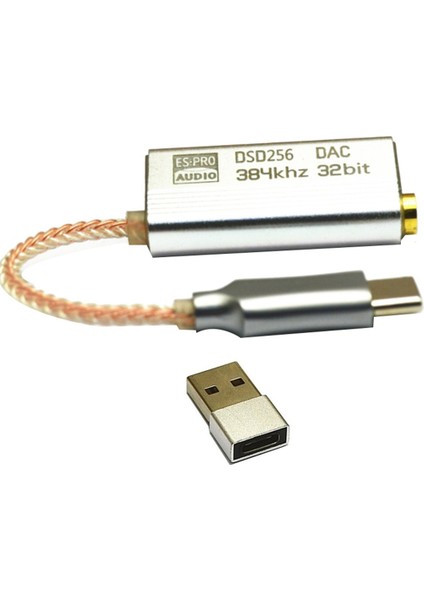 Dac ES9318 USB Tip C Kulaklık Adaptörü Hıfı Kolotıng Amp Amaptör Ses Kartı C Için Ses Kartı C Için 3 5 Mm&#39 Ye (Yurt Dışından)