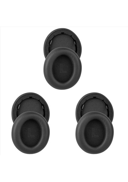 Anker Soundcore Life Için 3x Yedek Kulak Pedleri Q30/Q35 Protein Deri Kulaklıklar Earpad (Siyah) (Yurt Dışından)