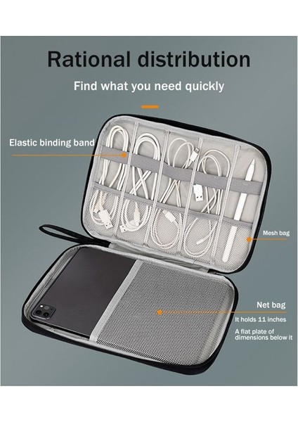 Dijital Depolama Çantası Güç Bankası USB Veri Kablosu Şarj Cihazı Seyahat Depolama Çantası Taşınabilir Depolama Çantası (Yurt Dışından) modelleri