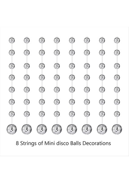 8 Paket 4.9ft Disko Top Parti Dekorasyonları Mini Disco Ball Süsler Noel Düğün 70&#39;ler Dans Müzik Partisi Için Ayna (Yurt Dışından) fiyatları