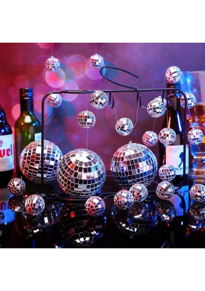 8 Paket 4.9ft Disko Top Parti Dekorasyonları Mini Disco Ball Süsler Noel Düğün 70&#39;ler Dans Müzik Partisi Için Ayna (Yurt Dışından) fırsatları