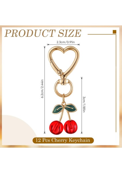 12 Adet Kiraz Anahtarlık Çantası Çantası Takılar Çanta Anahtarlar Kadınlar Için Ler Anne Kiraz Partisi Aksesuarları Tercih Ediyor (Yurt Dışından) modelleri