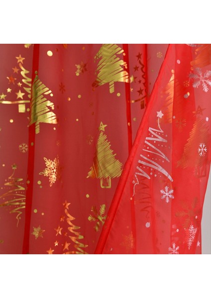 2 Adet Noel Şeffaf Perdeleri, Kar Tanesi ile Oturma Odası Için Pencere Perdeleri 52 &quot;w x 107.9&QUOT; L (Yurt Dışından) modelleri