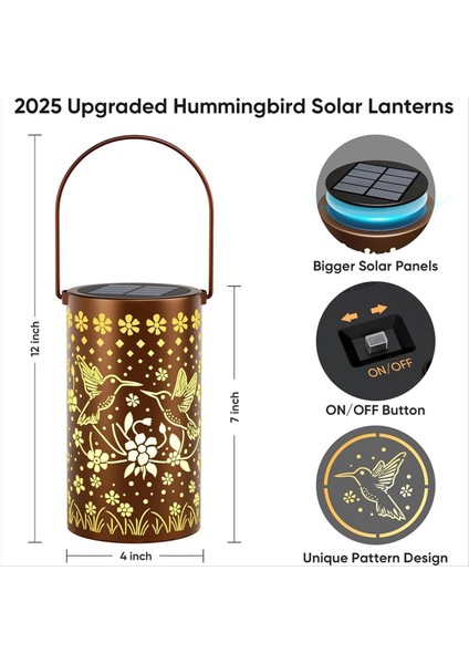 Sinek Kuşu Güneş Fenerleri Dış Mekan: Güneş Enerji Su Geçirmez Asılı Bahçe Işıkları - Noel Doğum Günü Leri (Yurt Dışından) modelleri