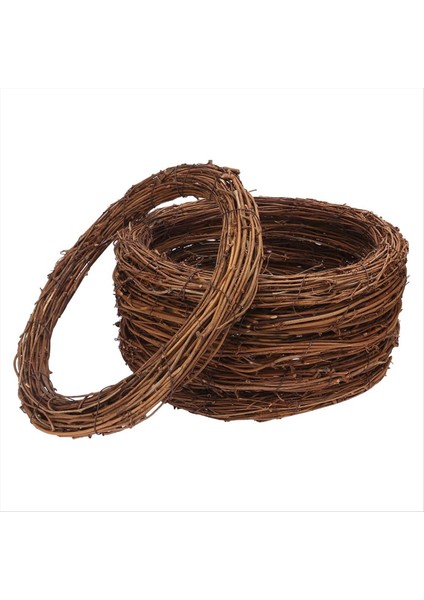 6 Adet 12 Inç Doğal Asevine Çelenk Seti, Dıy El Sanatları Için El Dokuma Asma Şube Çelenkleri, Noel Dekorasyonları (Yurt Dışından)